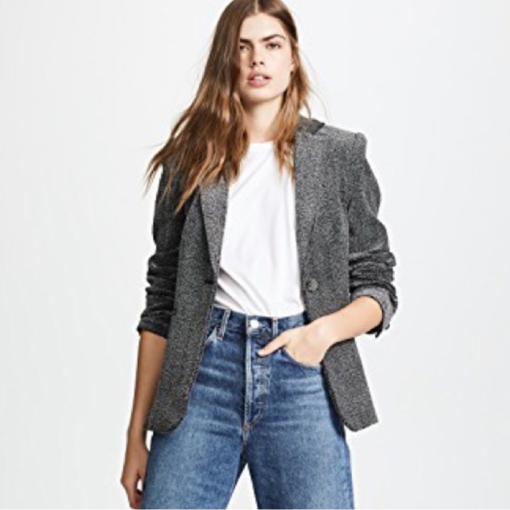 FRAME Velvet Herringbone Blazer NWOT size 8